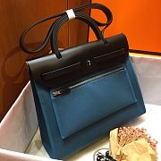 Hermes Herbag 31cm (Blue_Black) - 4