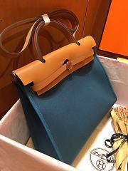 Hermes Herbag 31cm (Blue_Medium Brown) - 5