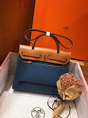 Hermes Herbag 31cm (Blue_Medium Brown) - 6