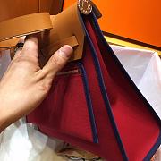 Hermes Herbag 31cm (Dark Red_Dark Blue_Medium Brown) - 2