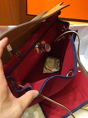 Hermes Herbag 31cm (Dark Red_Dark Blue_Medium Brown) - 5