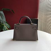 Herme Mini Kelly Epsom Leather 19cm (15) - 4