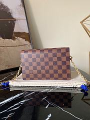 LV Damier Ebene Canvas Vavin Chain Wallet Black N60221   - 2