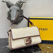 Fendi Baguette Beige FF Canvas Bag 8BR600AC9OF1DSZ - 4