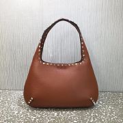 VALENTINO Original Leather Shoulder Bag 20077 Brown - 4