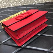 VALENTINO Garavani Vring Red Leather Mini Chain Crossbody 069 - 4