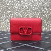 VALENTINO Garavani Vring Red Leather Mini Chain Crossbody 069 - 1