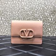 VALENTINO Garavani Vring Nude Leather Mini Chain Crossbody 069 - 1