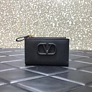 VALENTINO Garavani Logo Coin Purse Card Holder Black 066  - 3