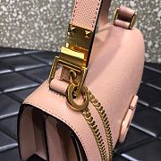 VALENTINO V-Ring Logo Leather Shoulder Bag Nude 22cm 0808 - 3