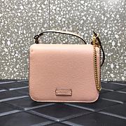 VALENTINO V-Ring Logo Leather Shoulder Bag Nude 18cm 0806  - 2