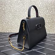 VALENTINO VSling Leather Top Handle Bag Black 2829  - 6
