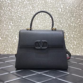 VALENTINO VSling Leather Top Handle Bag Black 2829 