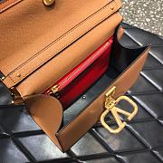 VALENTINO VSling Leather Top Handle Bag Dark Beige 2829  - 3