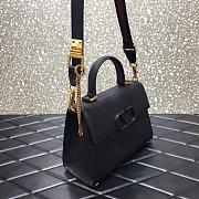 VALENTINO VSling Leather Top Handle Bag Black 2828  - 6