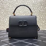 VALENTINO VSling Leather Top Handle Bag Black 2828  - 1