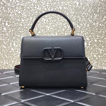VALENTINO VSling Leather Top Handle Bag Black 2828 