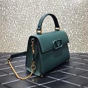 VALENTINO VSling Leather Top Handle Bag Green 2828  - 5