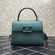 VALENTINO VSling Leather Top Handle Bag Green 2828  - 1