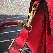 VALENTINO VSling Leather Top Handle Bag Red 2828 - 6