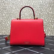 VALENTINO VSling Leather Top Handle Bag Red 2828 - 3