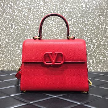 VALENTINO VSling Leather Top Handle Bag Red 2828
