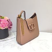 VALENTINO VSling Grainy Calfskin Hobo Bag 0802 Nude - 5