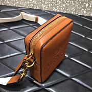 Small VALENTINO Garavani Identity Leather Crossbody Bag Brown 0954 - 6