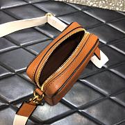 Small VALENTINO Garavani Identity Leather Crossbody Bag Brown 0954 - 3