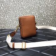 Small VALENTINO Garavani Identity Leather Crossbody Bag Brown 0954 - 2