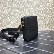 Small VALENTINO Garavani Identity Leather Crossbody Bag Black 0954  - 5