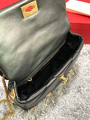 Valentino Roman Stud Large Leather Shoulder Bag Black 2060  - 2