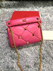 Valentino Roman Stud Large Leather Shoulder Bag Pink 2060 - 2