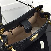 GUCCI GG Marmont Matelassé Shoulder Bag In Black Leather 453569  - 5
