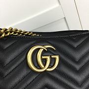 GUCCI GG Marmont Matelassé Shoulder Bag In Black Leather 453569  - 6