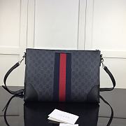 GUCCI GG Supreme Messenger Bag Black 474139  - 5