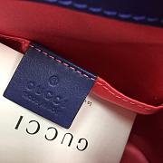 GUCCI GG Marmont Quilted Leather Bucket Bag 525081 Blue Suede  - 4