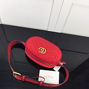 GUCCI GG Marmont Matelasse Belt Bag Red 476434   - 6