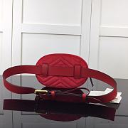 GUCCI GG Marmont Matelasse Belt Bag Red 476434   - 5