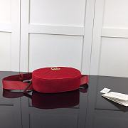 GUCCI GG Marmont Matelasse Belt Bag Red 476434   - 4