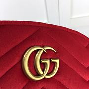GUCCI GG Marmont Matelasse Belt Bag Red 476434   - 3