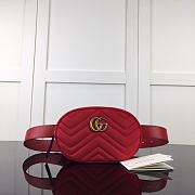 GUCCI GG Marmont Matelasse Belt Bag Red 476434   - 1