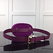 GUCCI GG Marmont Matelasse Belt Bag Purple 476434  - 6