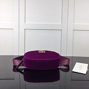 GUCCI GG Marmont Matelasse Belt Bag Purple 476434  - 3