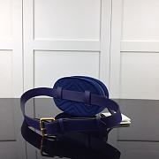 GUCCI GG Marmont Matelasse Belt Bag Dark Blue 476434  - 3