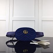GUCCI GG Marmont Matelasse Belt Bag Dark Blue 476434  - 1
