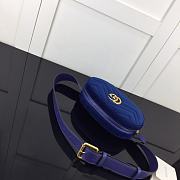 GUCCI GG Marmont Matelasse Belt Bag Dark Blue 476434  - 4