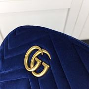 GUCCI GG Marmont Matelasse Belt Bag Dark Blue 476434  - 2