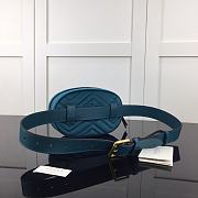 GUCCI GG Marmont Matelasse Belt Bag Blue 476434  - 6