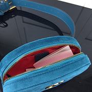 GUCCI GG Marmont Matelasse Belt Bag Blue 476434  - 2